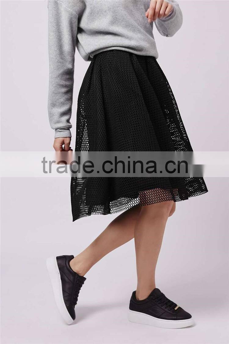 High Quality Airtex Midi Skirts 2016 Summer Fashion Skirts Women Office Wear A Line Skirts