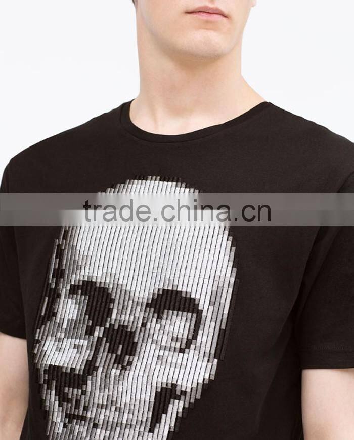 Short sleeve custom skull digital printed t-shirt wholesale China