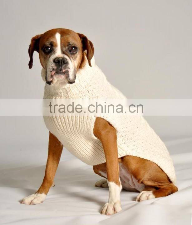 Fashionable pet accessories 2016 custom pet dog sweater designs hand knit cashmere dog sweater