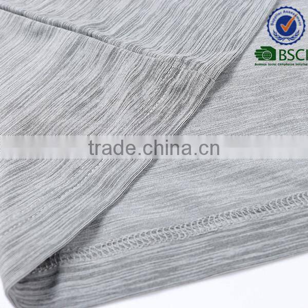 Men's functional dryfit polyester with spandex V neck t shirt