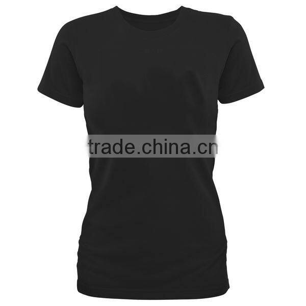 black basic design t-shirts standard shirt for women