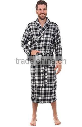 Custom brand 100% cotton pocket design bathrobe