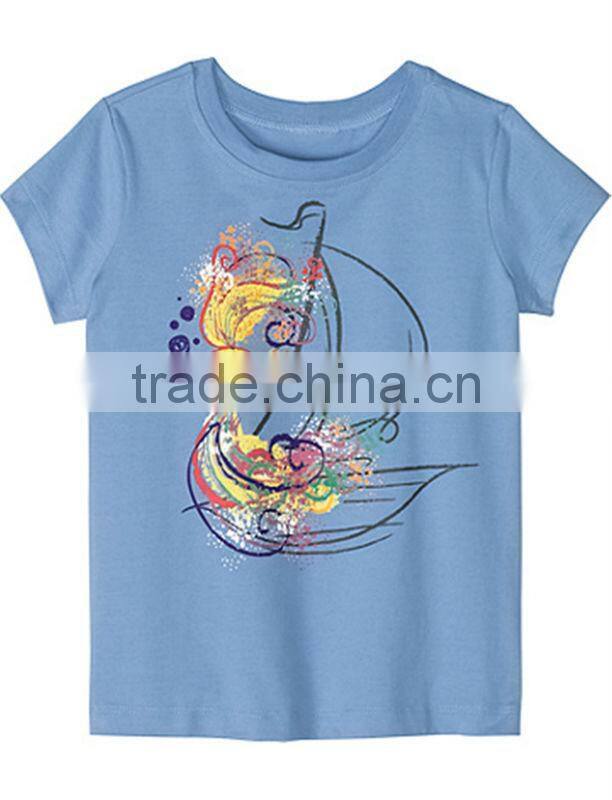 CUTE KIDS GIRLS MULTI COLOUR PRINTED T SHIRT