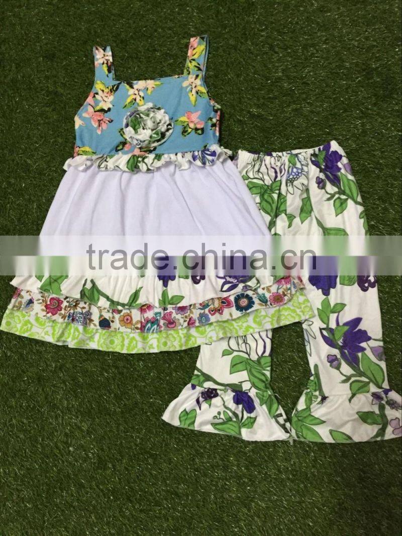 2016 new style Baby clothes sets summer girls clothing sets baby girl clothes set sleeveless and stripes pants