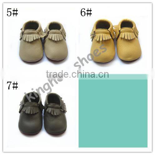 rubber sole baby shoes 2015 new produced genuine leather cow leather kids shoes