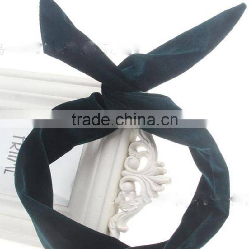 Fashion Women Velvet Headbands Rabbit Ears
