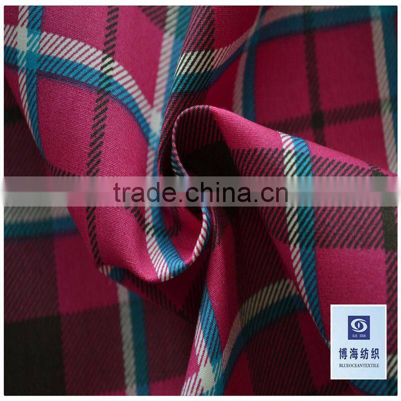 Scotland wind 100% cotton canvas fabric yarn dyed shirting fabric