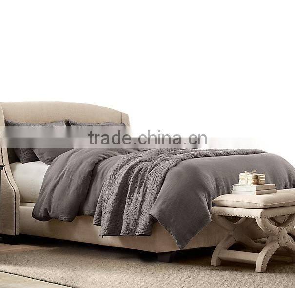 100% Stone washed soft Linen dyed bedding sets/natural linen sheet sets china manufacturer