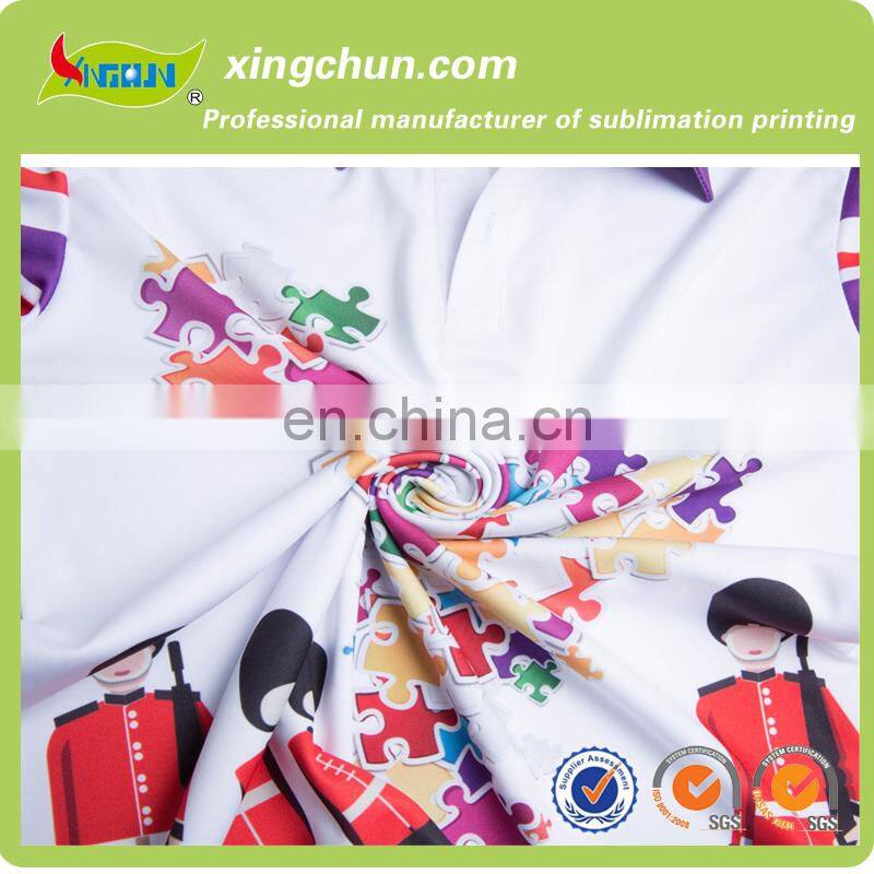 2015 new fashion design customized Britishness element English soldier sublimation printed Kid's polo Tees made in china