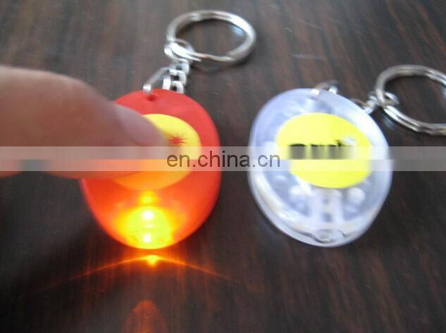 good quality oval shape led keychain promotion led keyring
