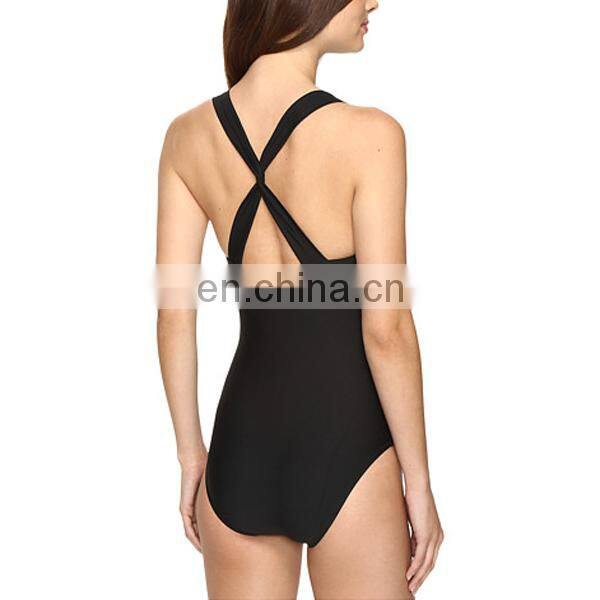 China suppliers high cut leg front zip swimwear one piece woman