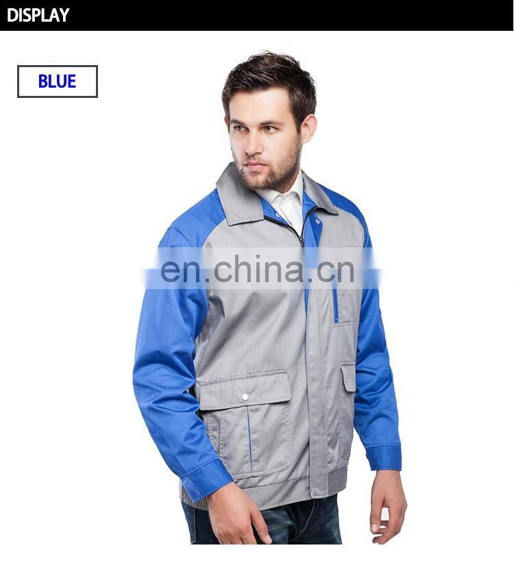Customized Spring/Autumn Cotton Lapel Work Clothing Labor Uniform with Full Sleeve for Man