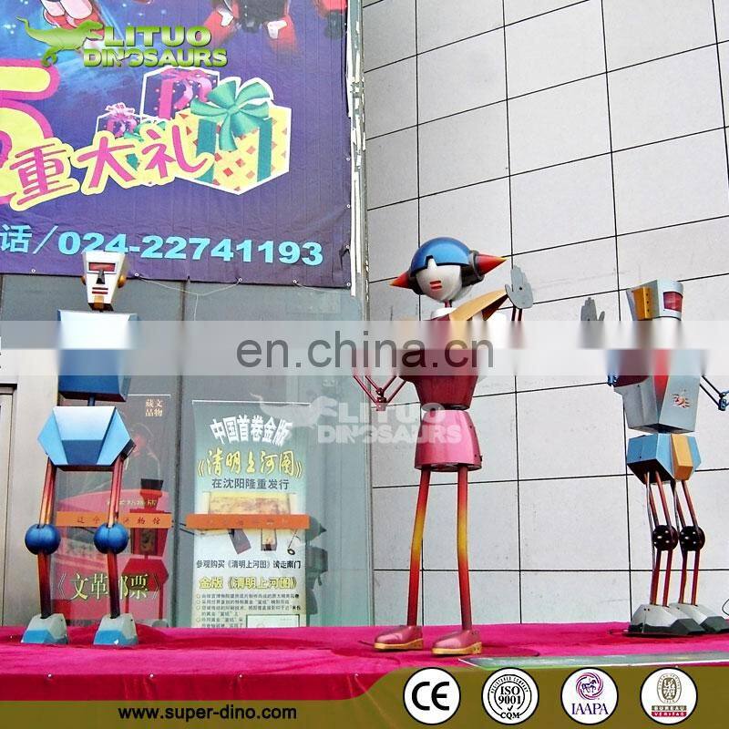 Life Size Fiberglass Robot Sculpture