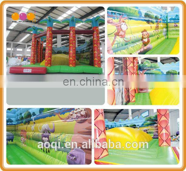 AOQI outdoor coco tree inflatable soft mountain climbing game for sale
