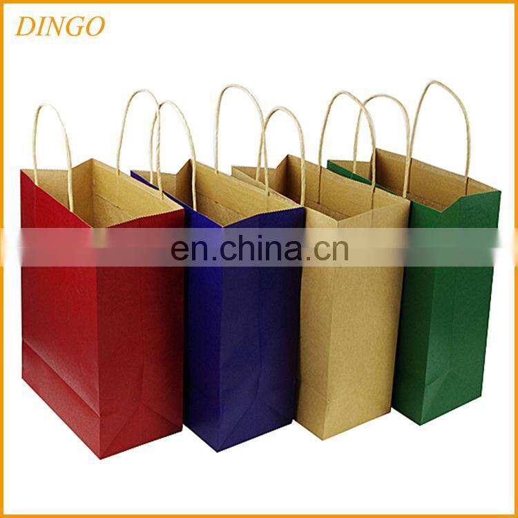 Custom printed food grocery shopping brown kraft paper bag