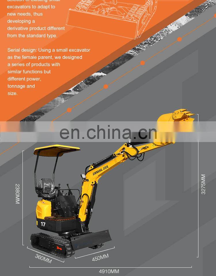 CE approved 1.5 ton 1.7 ton EPA mini excavator electric with imported engine