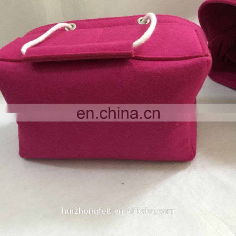 Felt Cosmetic Make Up Handbag Purse Organizer Bag