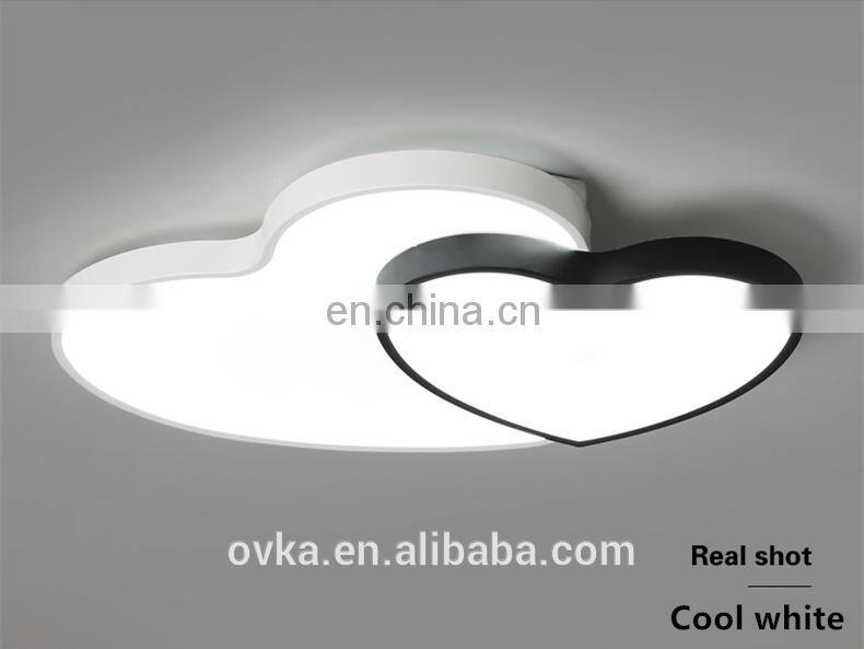 Creative acrylic double heart living room lamp simple personality lamps