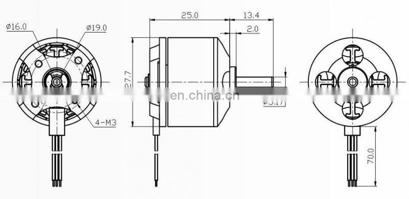 12V 200W Brushless 250W DC Electric Motor