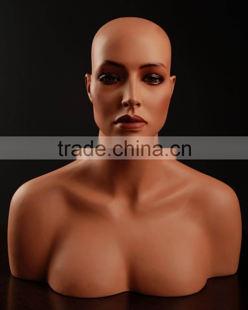 Women Head Mannequin Fiberglass Cheap Head mannequin H1050