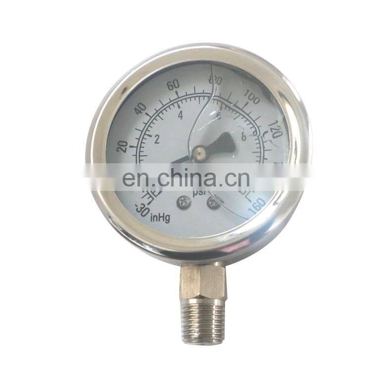 Manometer Liquid Filled Pressure and Vacuum Gauges Compound Torque Pressure Gauge With Diaphragm Seals