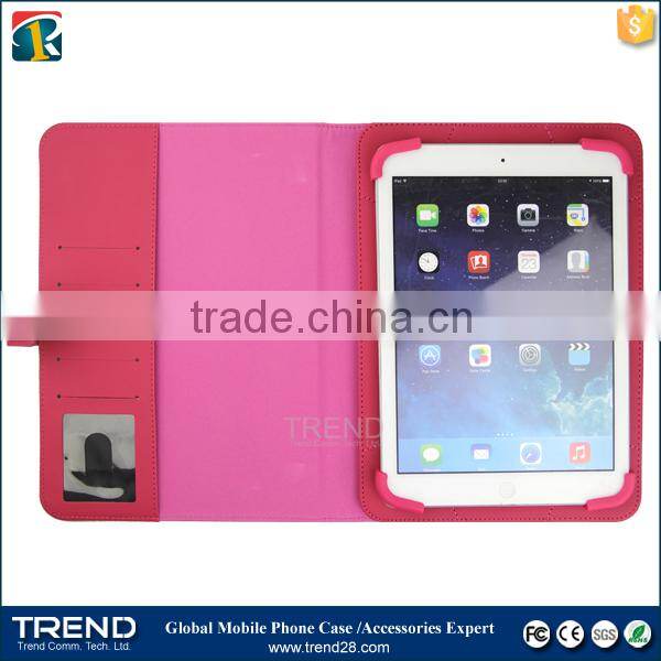 portable folding magnetic wallet leather case for ipad tablet