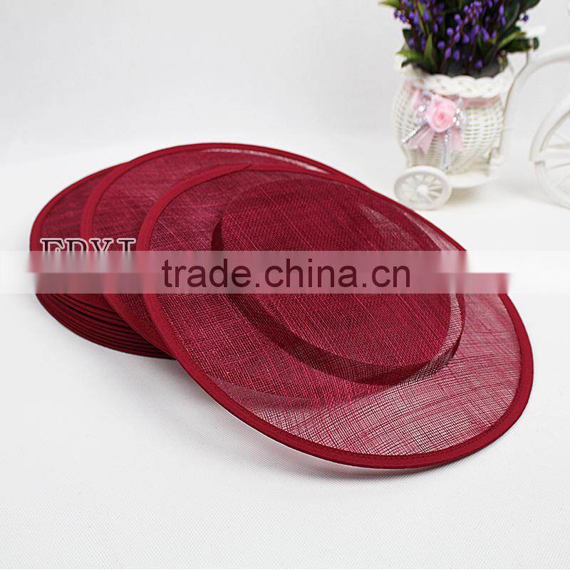 Wholesale Aliaba China Manufacture 31cm Red Sinamay Hat Fascinator Base