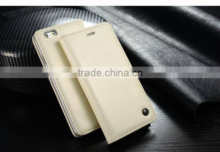 Handmade genuine leather back cover with card holder phone cases for iphone 6 plus bulk buy from alibaba china