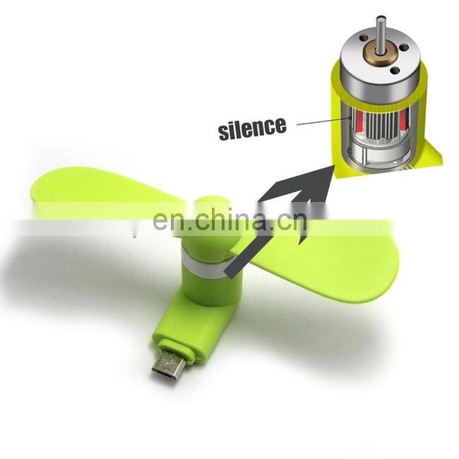 Hot sale Portable Air Cooling Android Micro Mobile Mini Fan USB
