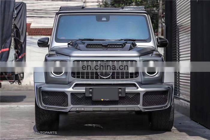 Runde Top Quality Hood For Mercedes-Benz G-Class W464 G63 G500 G350 Upgrade Bar bus B Style Carbon Fiber Engine Cover