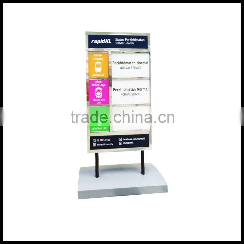 stainless steels display floor stand-Retail Shops advertising boards-Pop stand up board