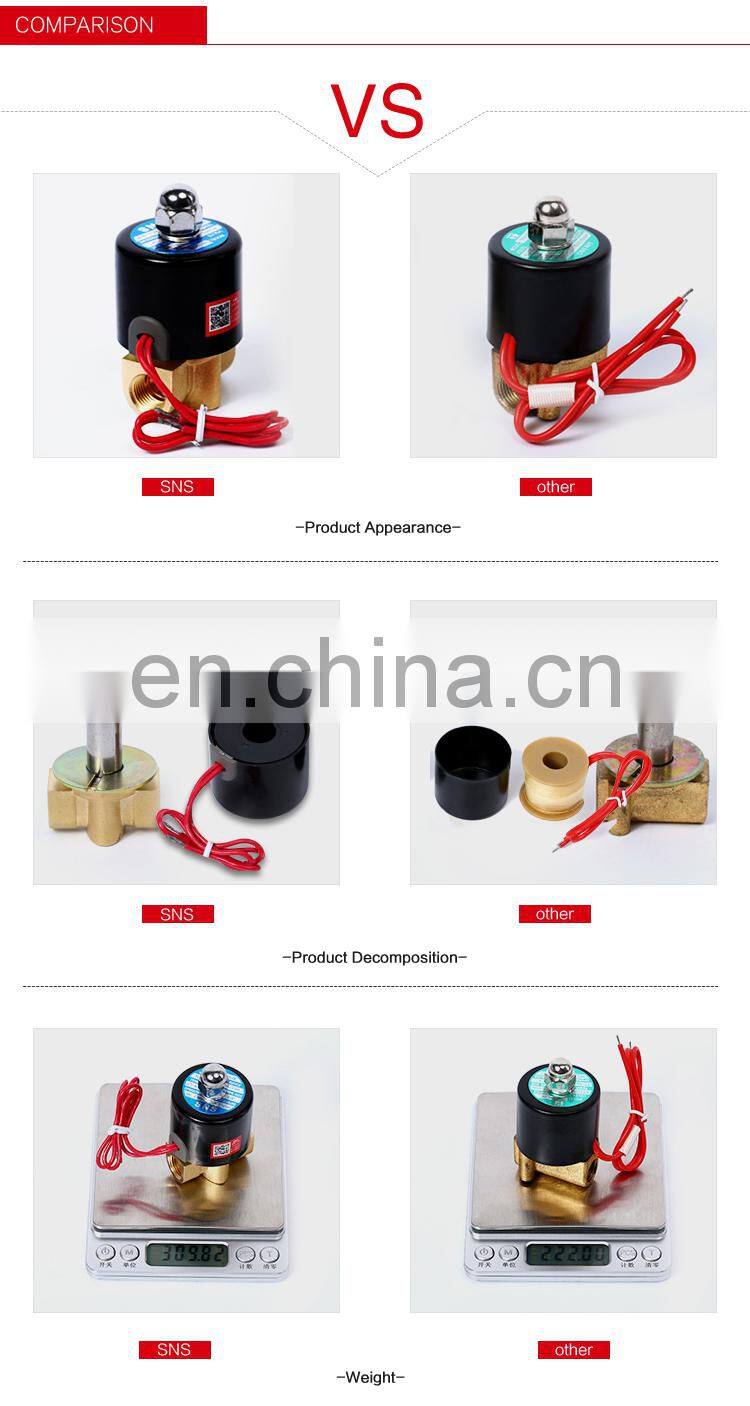 SNS 2L Series pneumatic solenoid valve 220v ac for high temperature