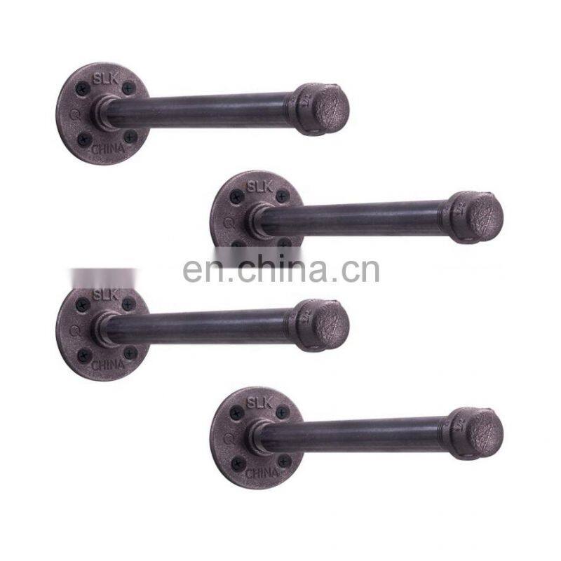 Hot Selling Rustic Industrial Storage Straight Pipe Shelf Bracket