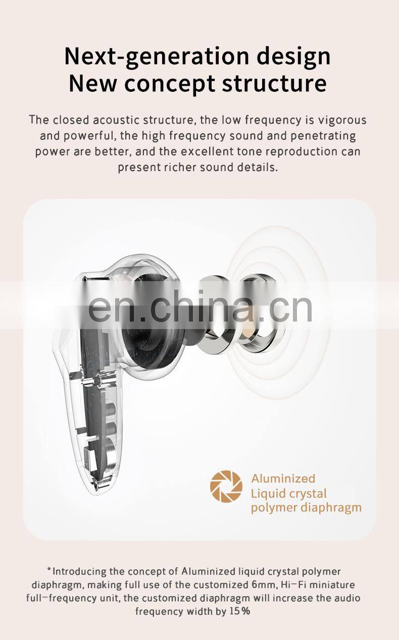 New design Gaming tws wireless Earbuds With Mic Bass Audio Sound earphones headphones wireless