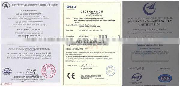 200 Liter Solar Energy Water Heater System 20 Vacuum Tube with Heat Pipe Technology