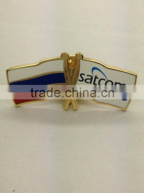 custom flag soft enamel lapel pins/custom flag badges