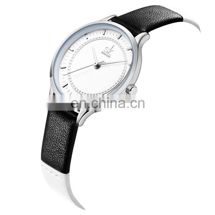 SHENGKE New Trending Female Watches K9026 Simple Dial Design Women Watches Girls Chic Wristwatch