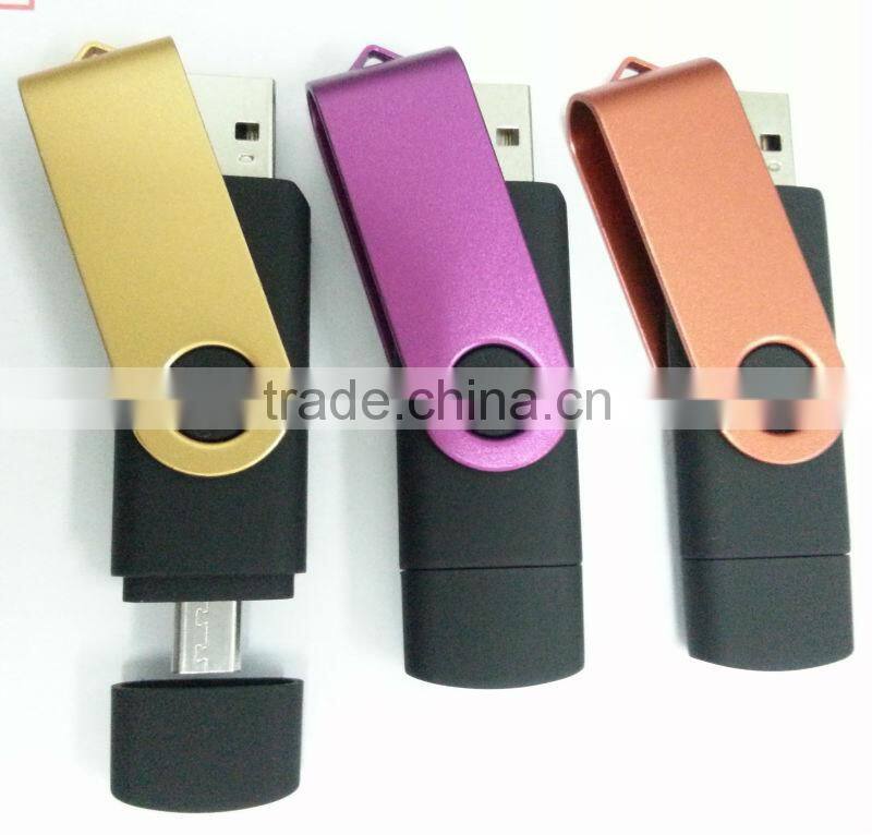 new promotion products smart phone usb flash drive support smart phone computer table PC 16gb