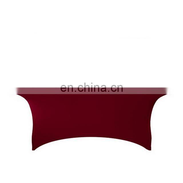 Amazon Best Seller 4ft 6ft 8ft Custom Rectangular Fitted Stretch Spandex Table Cover Tablecloths