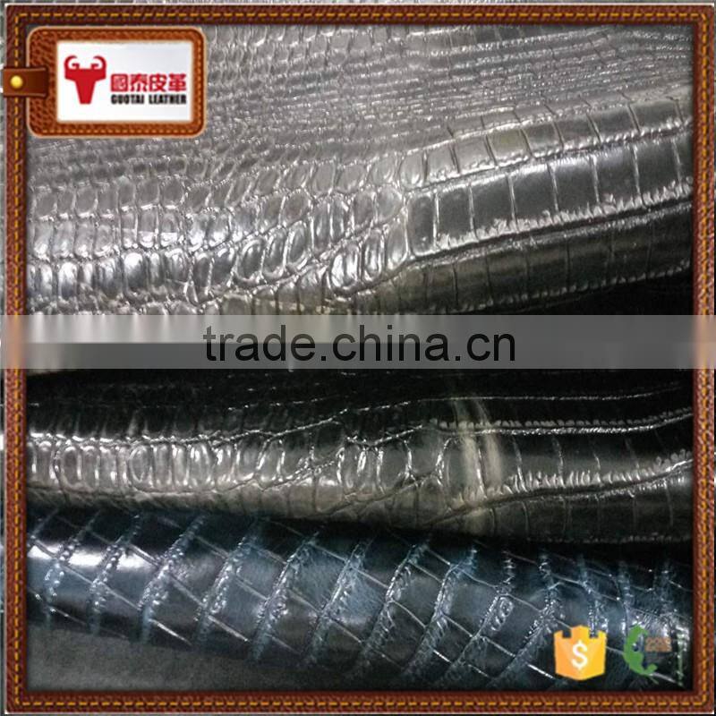 Genuine pu coated cow split bag leather