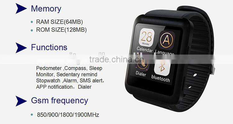 2G Android iOS WiFi Smart watch with camera