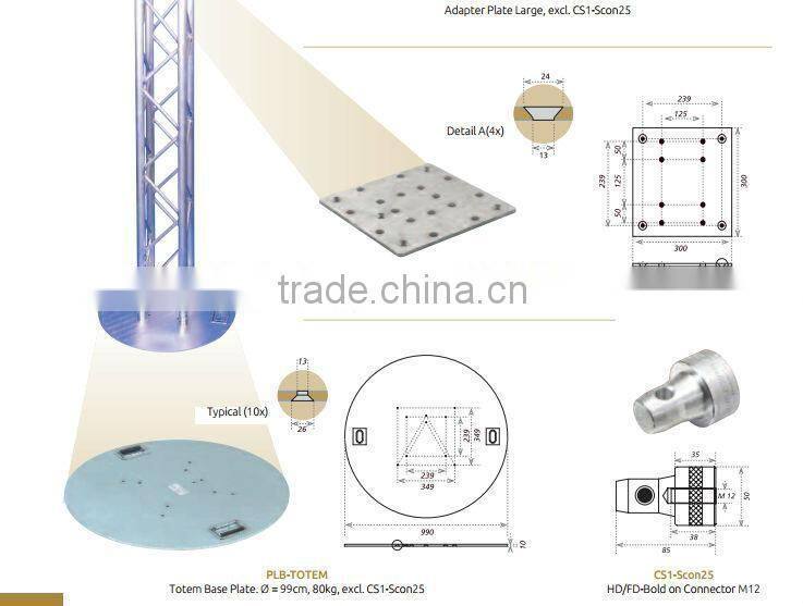 Cheap price stage aluminum truss /wedding stage lighting truss/easy install stage lighting truss