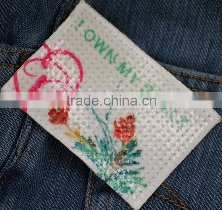 Low price super quality china jeans leather patches
