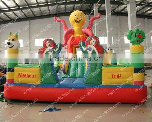 2014 magical trip bouncer game 5x8m inflatable playground