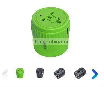 Global conversions plugs in USA phosphor bronze pc 100v-250v ac usb adaptor plugs in