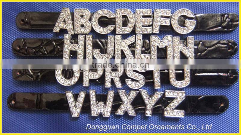 10mm Gold Rhinestone Letters Wholesale Diamond DIY Letter