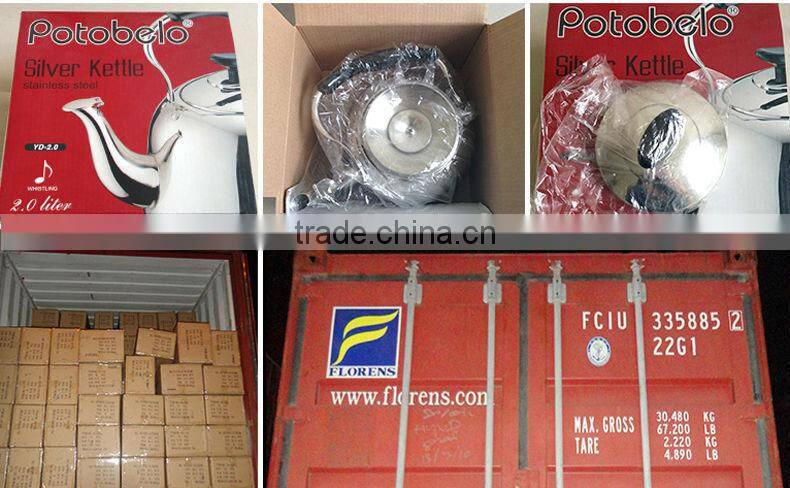 2014 High Quality Hot Sale Stainless Steel Double Tea Pot Kettle Set