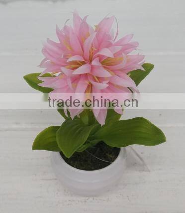 2014 new design mini potted fake flower real touch artificial flowers