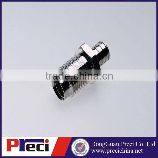 Ni-plated brass hexagonal connector screw