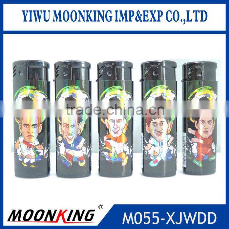 big electronic windproof cigarette lighter wrap custom picture led projection lighter